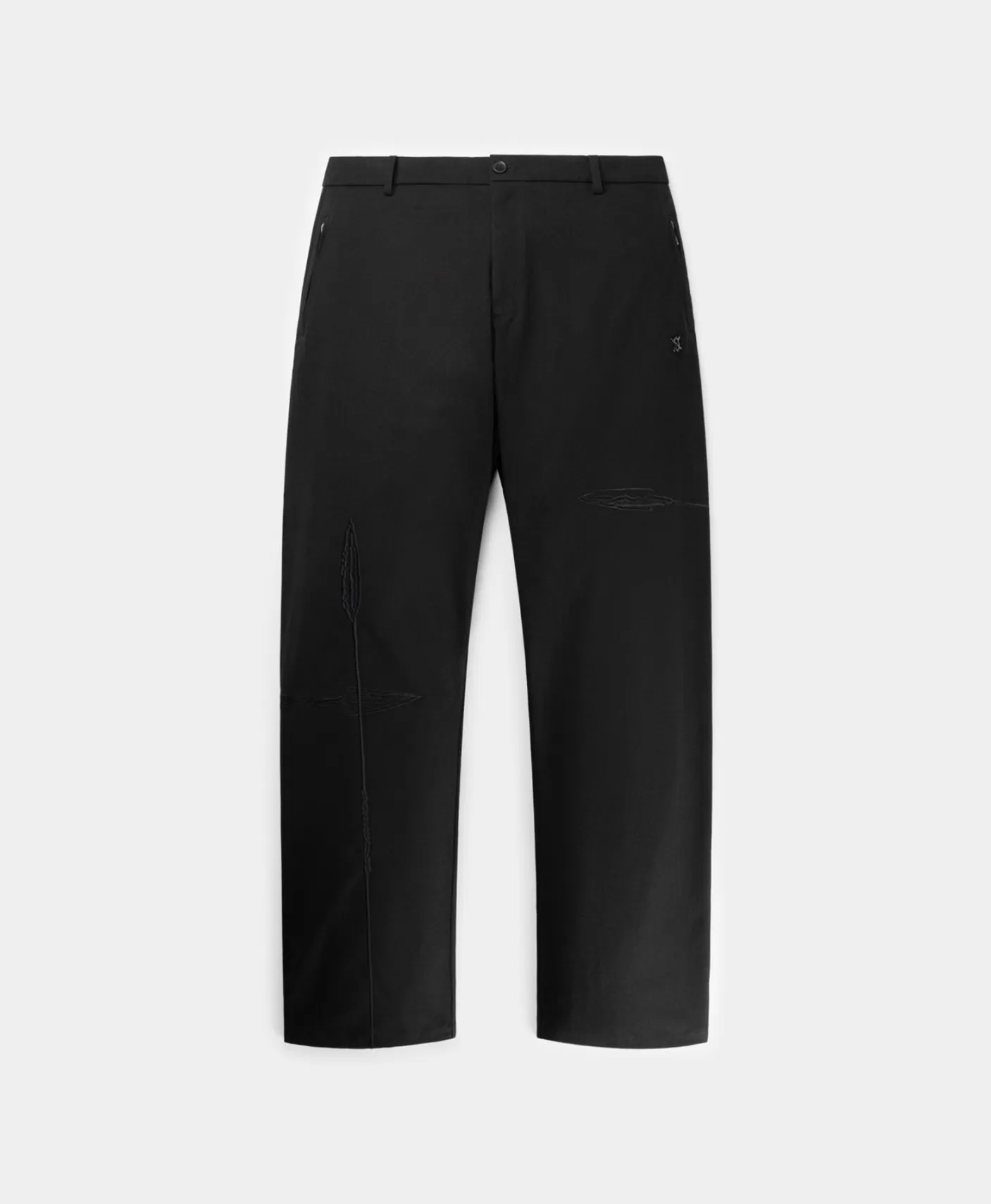 Daily Paper Black Oversized Riasat Pants-Men Trousers