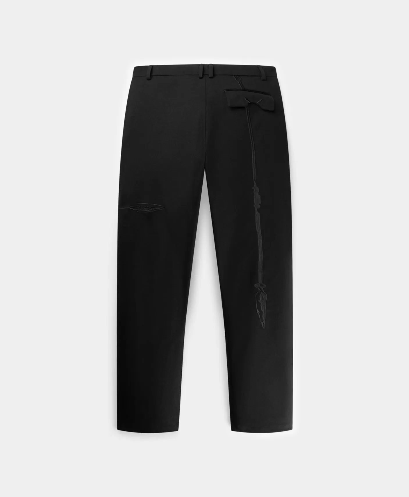 Daily Paper Black Oversized Riasat Pants-Men Trousers