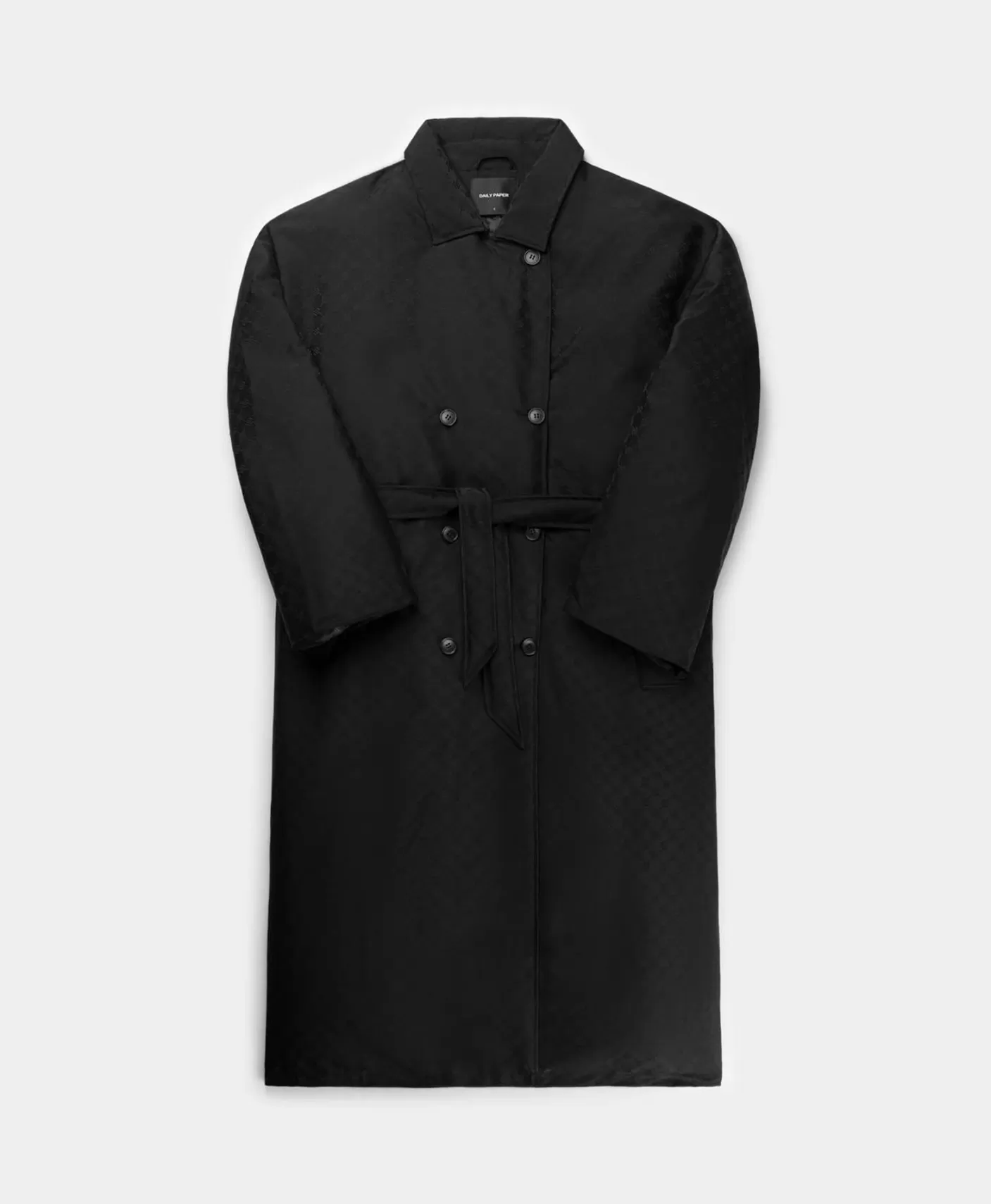 Daily Paper Black Oversized Riesha Trenchcoat-Women Jackets