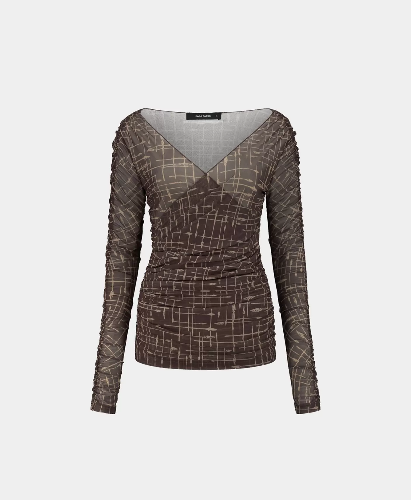 Daily Paper Martini Brown Rania Longsleeve-Women Tops