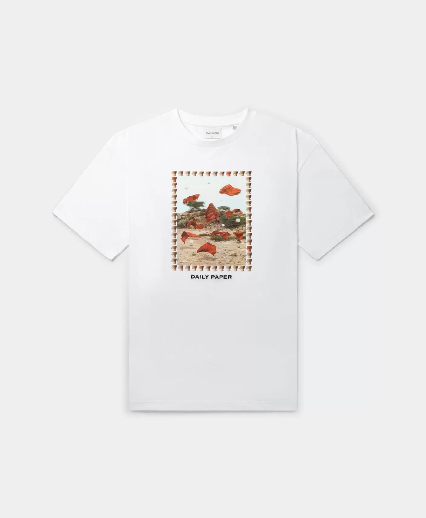 Daily Paper White Oversized Rashad T-Shirt-Men T-Shirts